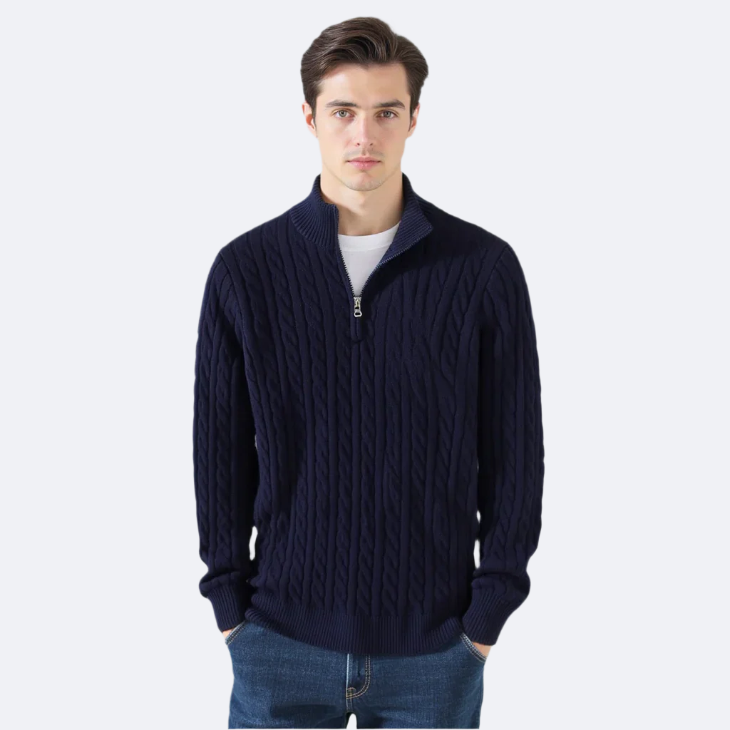 Beaumont Zipped Cable Sweater